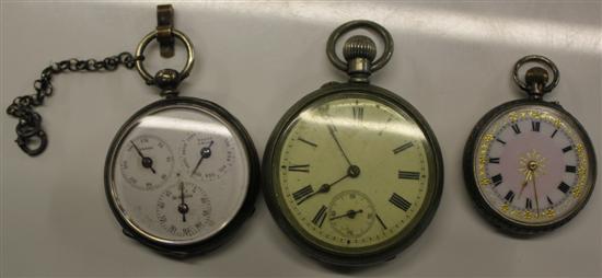 2 pocket watches and pedometers